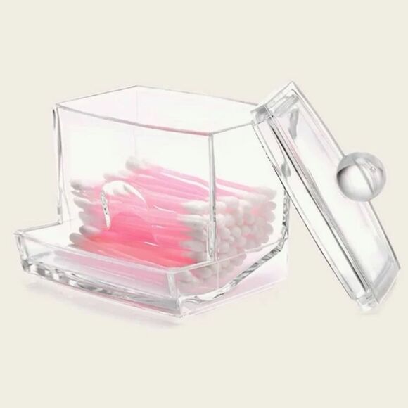 Acrylic Cotton Swab Storage Box - Picture 3 of 7
